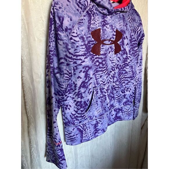 Under Armour Purple Kids Hoodie Girls Size Youth Large - Picture 2 of 8